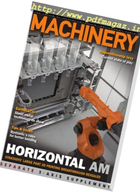 Machinery Magazine – September 2016 Cover