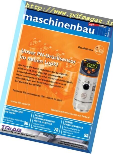 Maschinenbau – Oktober 2016 Cover