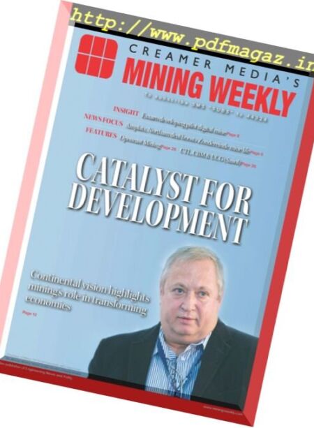 Mining Weekly – 21 October 2016 Cover