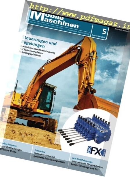 Mobile Maschinen – September 2016 Cover