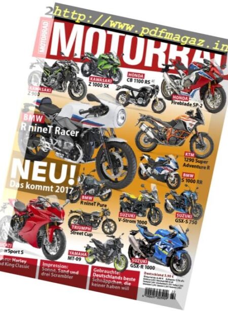 Motorrad – 14 Oktober 2016 Cover