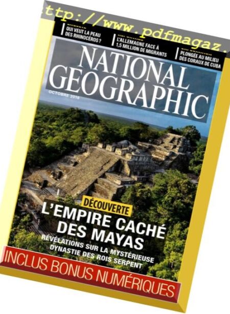 National Geographic France – Octobre 2016 Cover