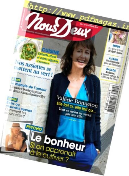 Nous Deux – 4 au 10 Octobre 2016 Cover