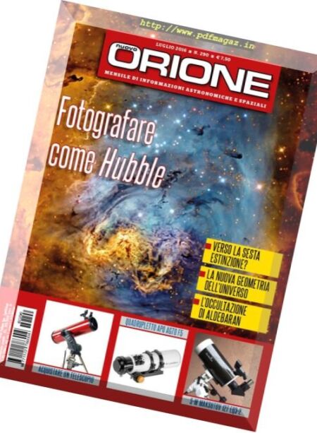 Nuovo Orione – Luglio 2016 Cover