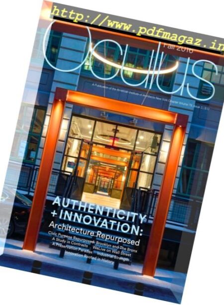 Oculus – Fall 2016 Cover