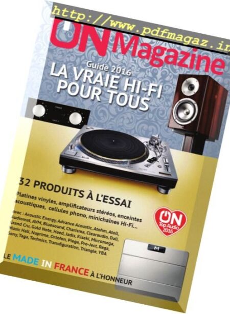 ON Magazine – Guide Hi-Fi 2016 Cover
