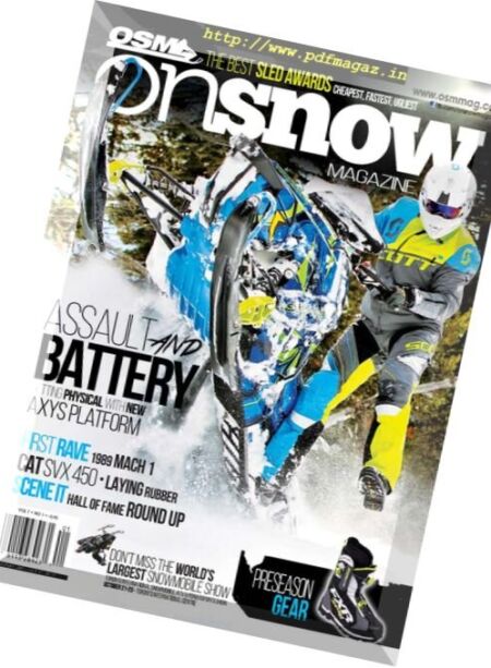 On Snow Magazine USA – Fall 2016 Cover