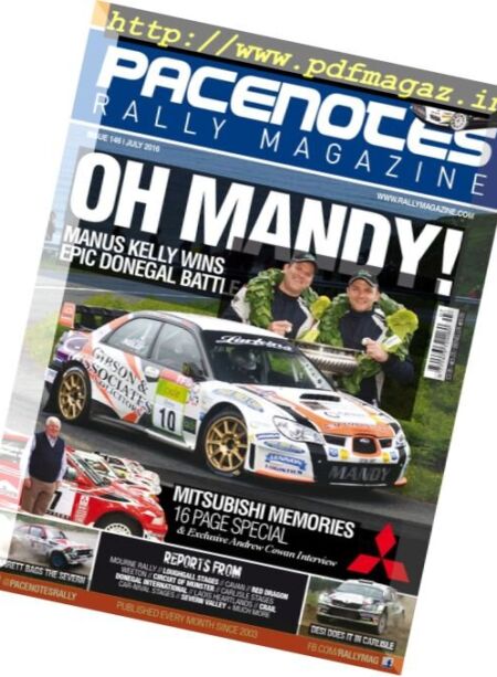 Pacenotes Rally – July 2016 Cover
