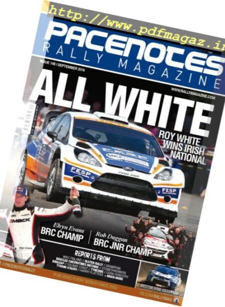 Pacenotes Rally – September 2016 Cover