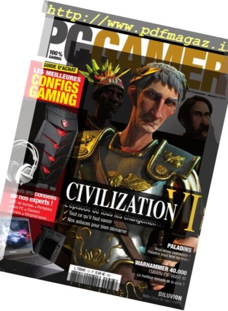 PC Gamer France – Novembre-Decembre 2016 Cover