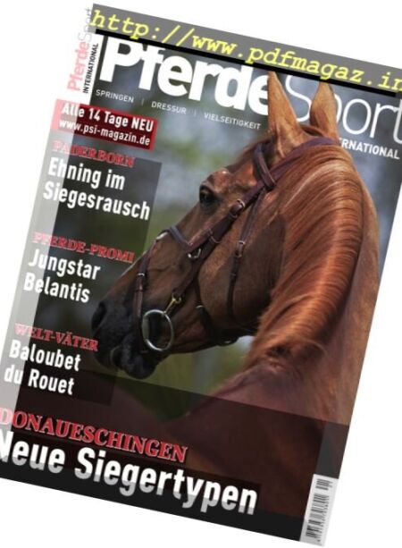 Pferdesport International – 24 September 2016 Cover