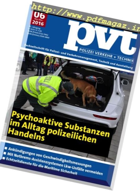 Polizei Verkehr und Technik – November-Dezember 2016 Cover