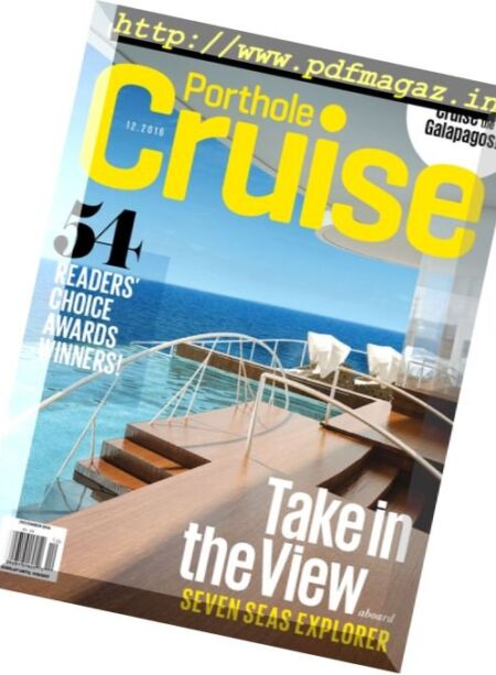 Porthole Cruise Magazine – December 2016 Cover