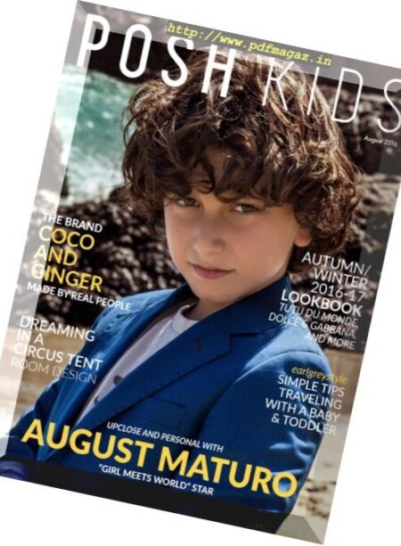 Posh Kids Magazine – August 2016 Cover
