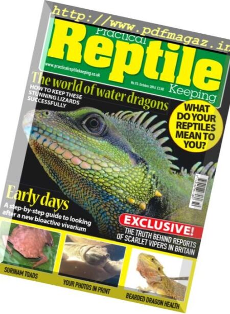 Practical Reptile Keeping – Issue 93, October 2016 Cover