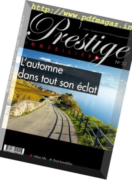 Prestige Immobilier – Octobre-Decembre 2016 Cover
