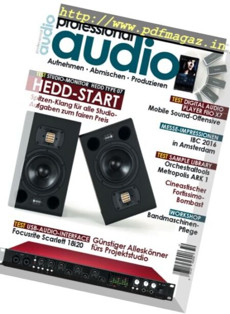 Professional Audio – Oktober 2016 Cover