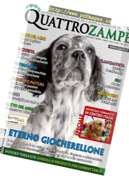 QuattroZampe – Ottobre 2016 Cover
