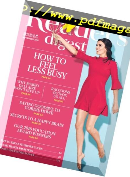 Reader’s Digest Canada – November 2016 Cover