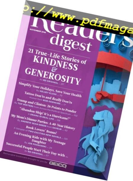 Reader’s Digest USA – November 2016 Cover