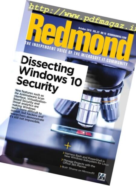 Redmond Magazine – October 2016 Cover