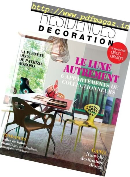 Residences Decoration – Novembre-Decembre 2016 Cover