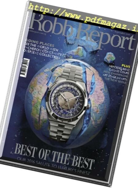 Robb Report Singapore – September 2016 Cover