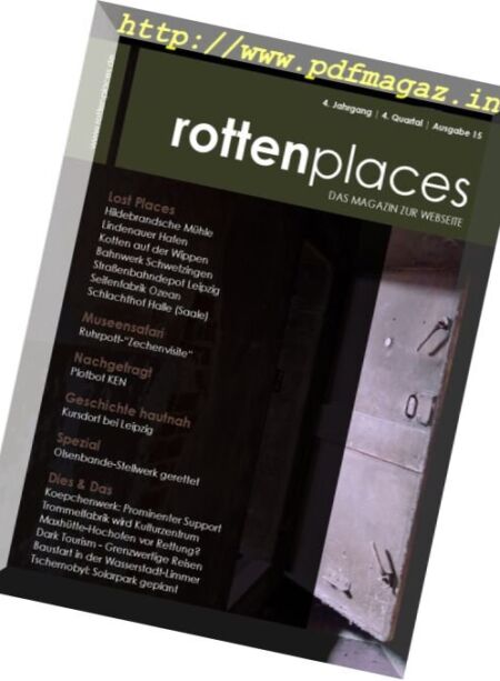 Rottenplaces Magazin – N 4, 2016 Cover