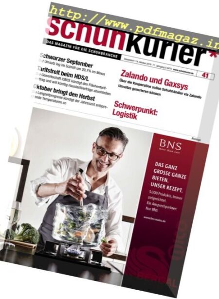Schuhkurier – 14 Oktober 2016 Cover