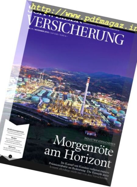 Schweizer Versicherung – November 2016 Cover
