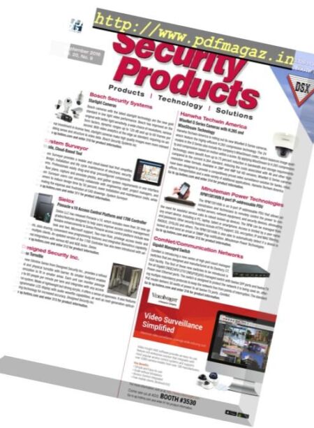 Security Products Magazine – September 2016 Cover
