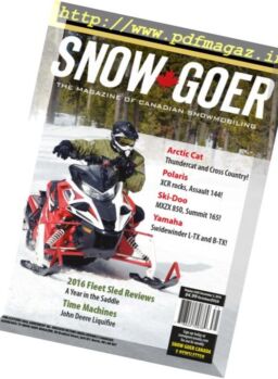 Snow Goer Canada – October 2016