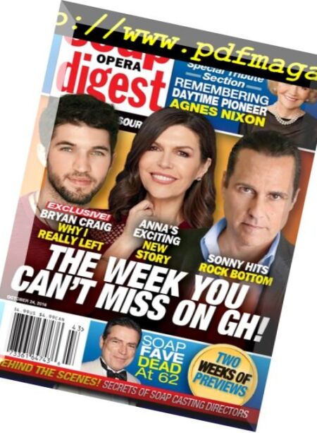 Soap Opera Digest – 24 October 2016 Cover