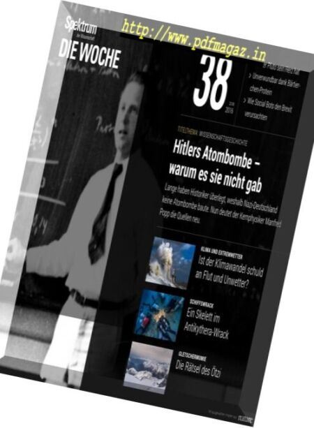 Spektrum Die Woche – N 38, 22 September 2016 Cover