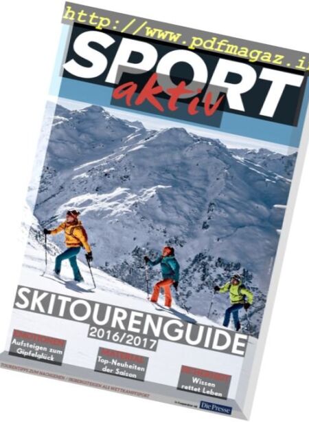 Sport Aktiv – Skitourenguide 2016-2017 Cover