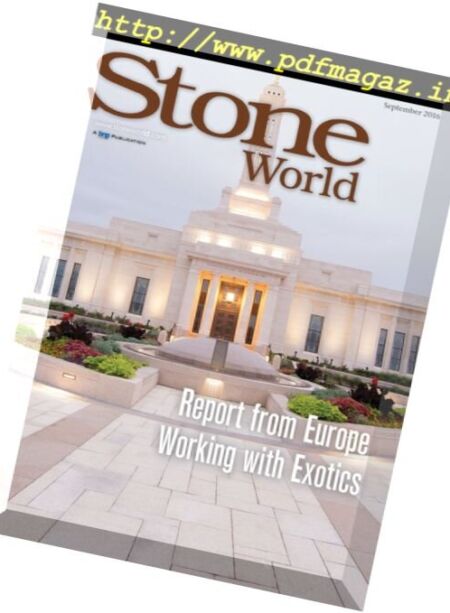 Stone World – September 2016 Cover