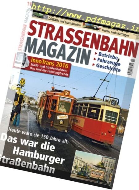 Strassenbahn Magazin – November 2016 Cover