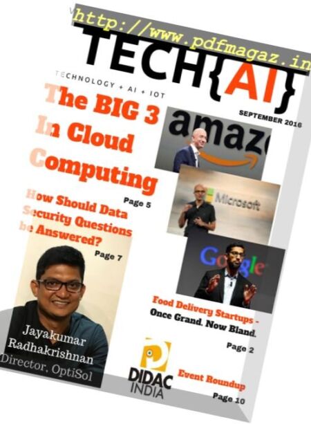 Tech{AI} – September 2016 Cover
