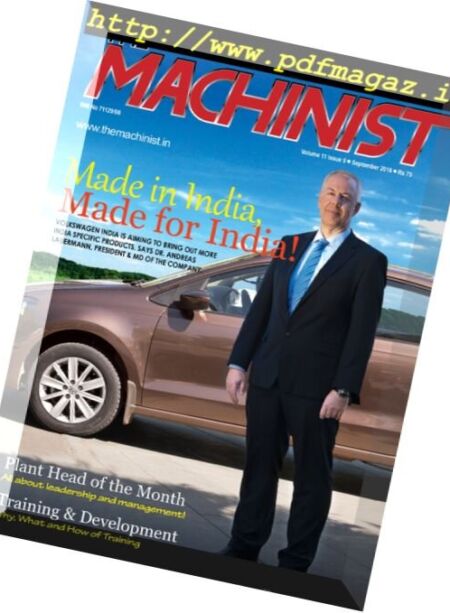 The Machinist – September 2016 Cover