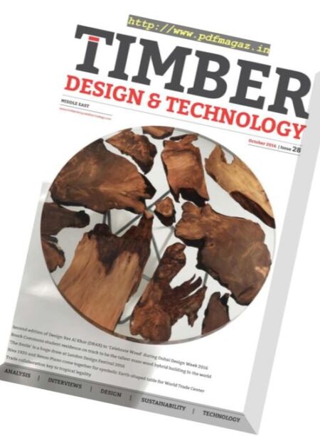 Timber Design & Technology Middle East – October 2016 Cover