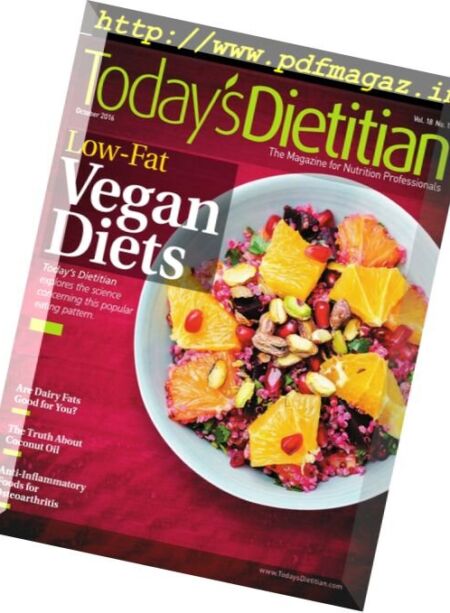Today’s Dietitian – October 2016 Cover