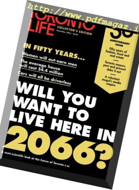 Toronto Life – November 2016 Cover