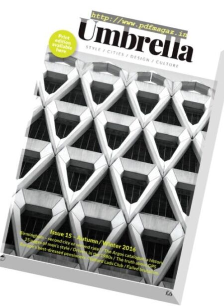Umbrella – Issue 15, Autumn-Winter 2016 Cover