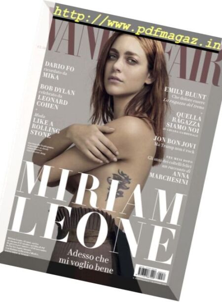 Vanity Fair Italia – 26 Ottobre 2016 Cover