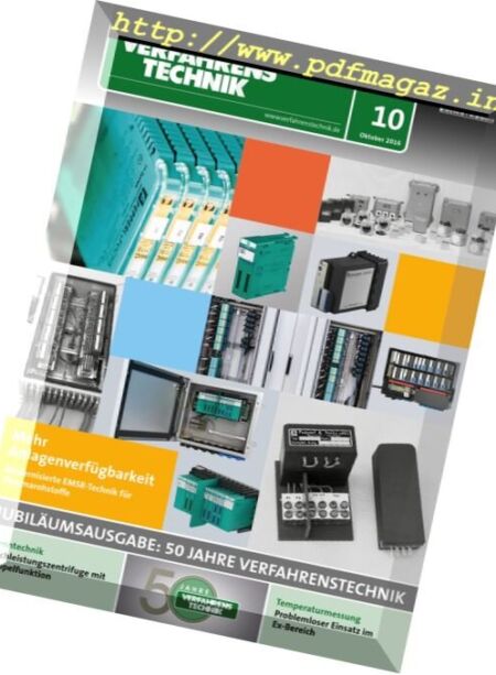 Verfahrens Technik – Oktober 2016 Cover