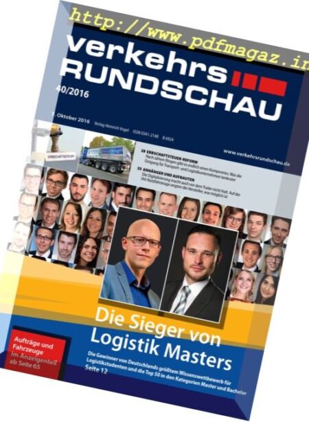 Verkehrs Rundschau – Nr.40, 2016 Cover