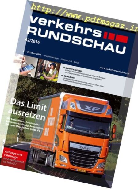 Verkehrs Rundschau – Nr.42, 2016 Cover