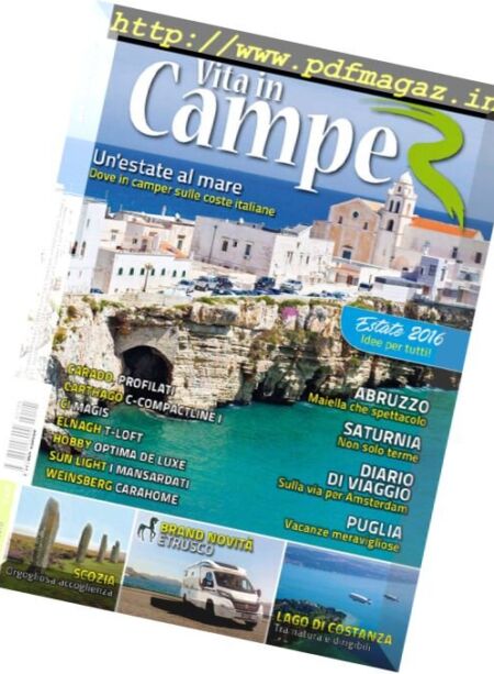 Vita In Camper – Luglio-Agosto 2016 Cover
