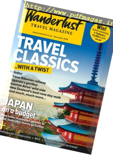Wanderlust Travel Magazine – November 2016 Cover