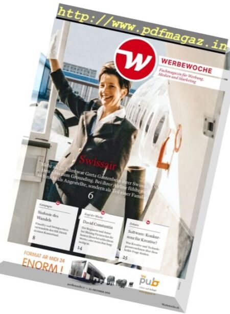 Werbewoche – 21 Oktober 2016 Cover